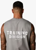Gym King Training Division Tank Grey/White Men Clothing J2PFB232 - Image 3