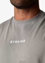 Gym King Training Division Tank Grey/White Men Clothing J2PFB232 - Image 4