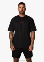 Gym King Training Division Tee Black/Red Men Clothing J2PFB52 - Image 2