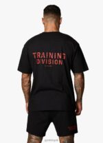 Gym King Training Division Tee Black/Red Men Clothing J2PFB52