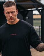 Gym King Training Division Tee Black/Red Men Clothing J2PFB52 - Image 3