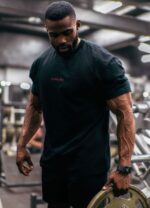 Gym King Training Division Tee Black/Red Men Clothing J2PFB52 - Image 4