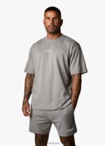 Gym King Training Division Tee Grey/White Men Clothing J2PFB34 - Image 2