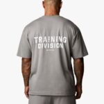 Gym King Training Division Tee Grey/White Men Clothing J2PFB34