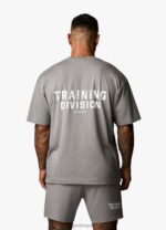 Gym King Training Division Tee Grey/White Men Clothing J2PFB34
