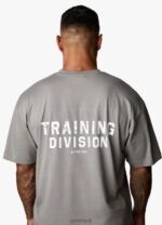 Gym King Training Division Tee Grey/White Men Clothing J2PFB34 - Image 3