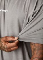 Gym King Training Division Tee Grey/White Men Clothing J2PFB34 - Image 5