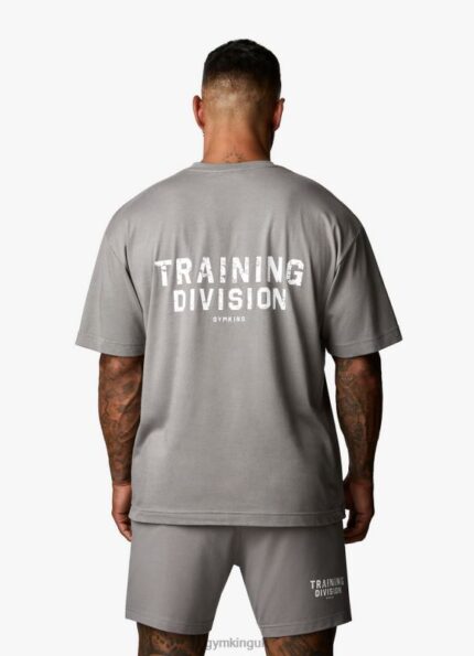 Gym King Training Division Tee Grey/White Men Clothing J2PFB34