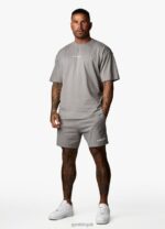 Gym King Training Division Tee Grey/White Men Clothing J2PFB34 - Image 6