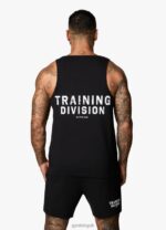 Gym King Training Division Vest Black/White Men Clothing J2PFB182