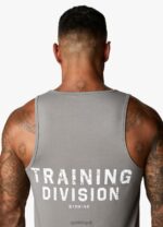 Gym King Training Division Vest Grey/White Men Clothing J2PFB233 - Image 3