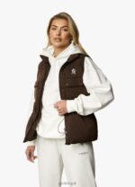 Gym King Utility Gilet Chocolate Women Clothing J2PFB637