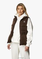 Gym King Utility Gilet Chocolate Women Clothing J2PFB637 - Image 3