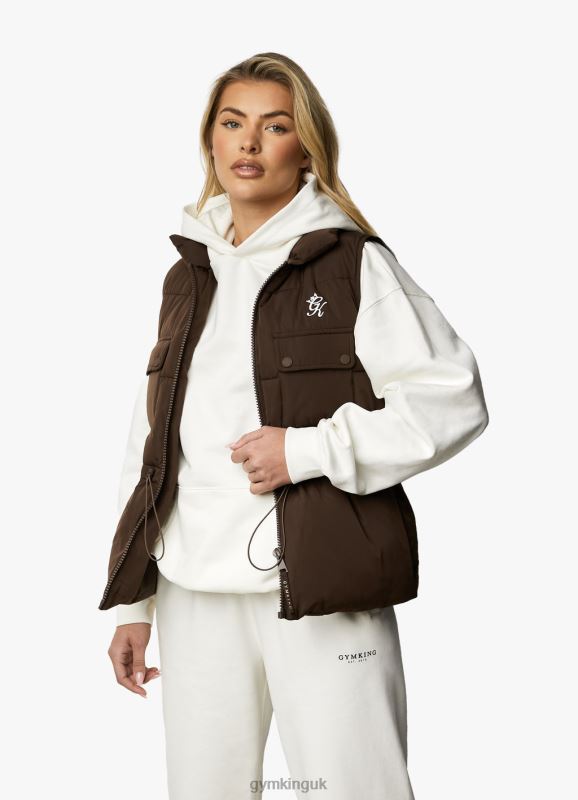gym_king_utility_gilet_chocolate_women_clothing_j2pfb637.jpg Gym King Utility Gilet Chocolate Women Clothing J2PFB637 - Image 1