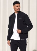 Gym King Utility Woven Bomber Black Men Clothing J2PFB261
