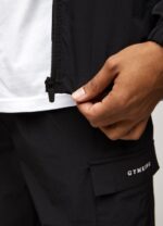 Gym King Utility Woven Bomber Black Men Clothing J2PFB261 - Image 4