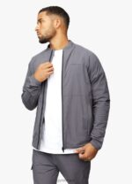Gym King Utility Woven Bomber Graphite Men Clothing J2PFB265 - Image 9