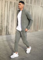 Gym King Utility Woven Bomber Olive Men Clothing J2PFB260 - Image 6