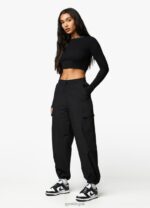Gym King Utility Woven Cargo Pant Black Women Clothing J2PFB593 - Image 12
