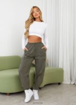 Gym King Utility Woven Cargo Pant Olive Women Clothing J2PFB592 - Image 2