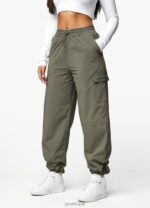 Gym King Utility Woven Cargo Pant Olive Women Clothing J2PFB592 - Image 9