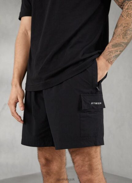 Gym King Utility Woven Cargo Short Black Men Clothing J2PFB142