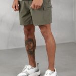 Gym King Utility Woven Cargo Short Olive Men Clothing J2PFB143