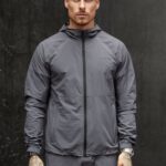 Gym King Utility Woven Hood Graphite Men Clothing J2PFB264