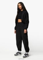 Gym King Utility Woven Jacket Black Women Clothing J2PFB636 - Image 10