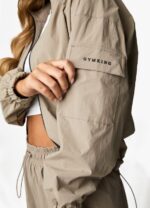 Gym King Utility Woven Jacket Mocha Women Clothing J2PFB634 - Image 2