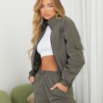 Gym King Utility Woven Jacket Olive Women Clothing J2PFB635
