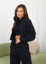 Gym King Utility Woven Tracksuit Black Women Clothing J2PFB566 - Image 2