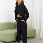 Gym King Utility Woven Tracksuit Black Women Clothing J2PFB566