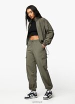 Gym King Utility Woven Tracksuit Olive Women Clothing J2PFB565 - Image 15