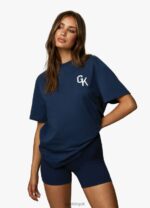 Gym King Varsity Boyfriend Tee Oxford Blue Women Clothing J2PFB387 - Image 3