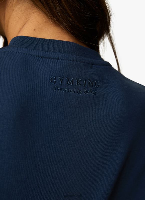 Gym King Varsity Boyfriend Tee Oxford Blue Women Clothing J2PFB387 - Image 5