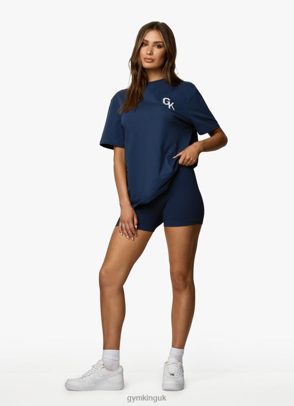 Gym King Varsity Boyfriend Tee Oxford Blue Women Clothing J2PFB387 - Image 7