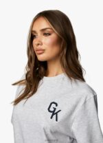 Gym King Varsity Boyfriend Tee Snow Marl Women Clothing J2PFB380 - Image 10
