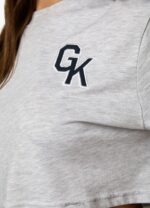 Gym King Varsity Crop Tee Snow Marl Women Clothing J2PFB377 - Image 13
