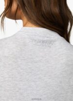 Gym King Varsity Crop Tee Snow Marl Women Clothing J2PFB377 - Image 9