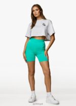 Gym King Varsity Cycle Short Jade Green Women Clothing J2PFB386 - Image 8