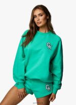 Gym King Varsity Short Jade Green Women Clothing J2PFB384 - Image 8