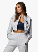 Gym King Varsity Tracksuit Snow Marl Women Clothing J2PFB574 - Image 3