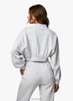 Gym King Varsity Tracksuit Snow Marl Women Clothing J2PFB574 - Image 6