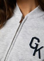 Gym King Varsity Tracksuit Snow Marl Women Clothing J2PFB574 - Image 7