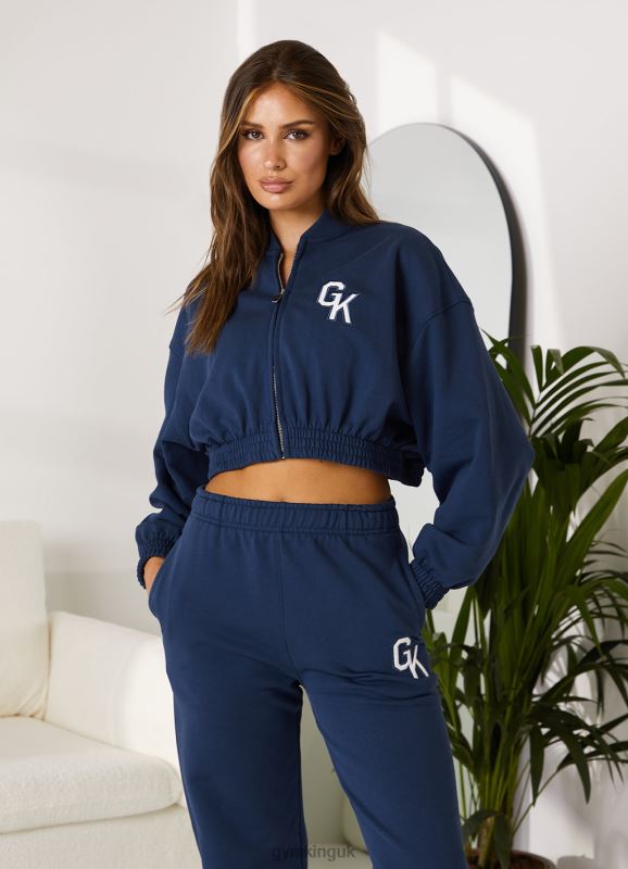 Gym King Varsity Tracksuit Top Oxford Blue Women Clothing J2PFB381 - Image 2