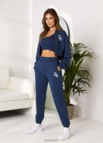 Gym King Varsity Tracksuit Top Oxford Blue Women Clothing J2PFB381 - Image 3