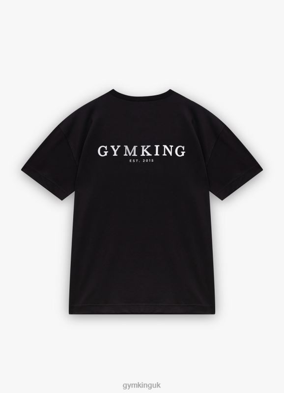 Gym King X Aspinall Limited Edition Established Tee Black Men Clothing J2PFB42 - Image 5