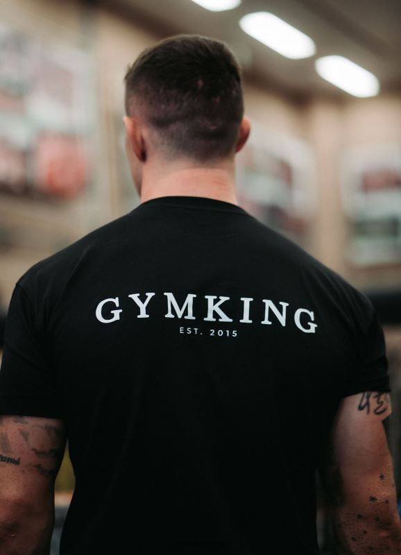 Gym King X Aspinall Limited Edition Established Tee Black Men Clothing J2PFB42 - Image 7